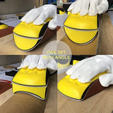 VOLSIVE 6 Inch Hand Sanding Blocks Rectangle and Mouse-Shaped Hook for Woodworking Hook Backing Sandpaper Holder for Furniture （5 Packs） VOLSIVE