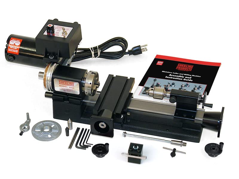 Sherline 4000A-CNC 3.5" X 8" CNC Lathe (INCH) +"A" Package (Intended for Computerized CNC) Computerized Sherline CNC control (Windows OS)