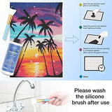 VansyLife Updated Diamond Painting Sealer 2 Pack 500ML with Silicone Brush, 5D Diamond Painting Glue Accessories Permanent Hold & Shine Effect for VansyLife