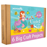 jackinthebox Under The Sea Themed Craft Kit | Includes Beautiful Felt Mermaid Sewing Kit | 6 Different Crafts-in-1 | Best Gift Girls Ages 6 to 10 jackinthebox