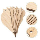 FUNOMOCYA 6pcs Blank Bamboo Bookmark DIY Craft Bookmark Tag Blank Cardstock Bookmarks Unfinished Bookmarkers DIY Blank Bookmarks Present Labels Book FUNOMOCYA