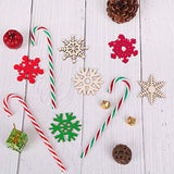 T-Antrix 50pcs DIY Wooden Snowflakes Unfinished Wood Ornaments Cutouts Christmas Wood Snowflake for Christmas Decoration Christmas Tree Hanging T-Antrix