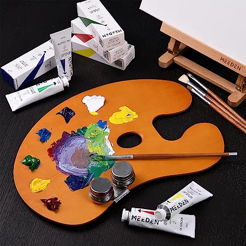 MEEDEN Wood Paint Palette Oil Finished, Acrylic Paint Palette 15.7"x11.8", Oil Paint Palette, Painting Palette, Art Palette, Artist Palette with - WoodArtSupply