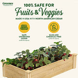 Greenes Fence Original Cedar Raised Garden Bed, 2' x 4' x 10.5" - Made in USA with North American Cedar Greenes Fence