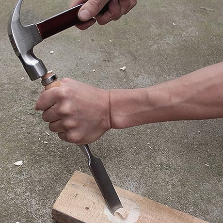 Omninmo 4PCS Carpenter Engraving Chisel Set Semi-Circular Woodworking Chisel Carving Chisel Chrome Vanadium Steel Carpenter Wood Carving DIY Gouge Omninmo