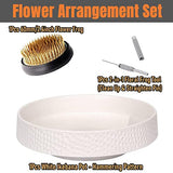 Japanese Ikebana Kit Floral Frog Japanese Flower Arranging Supplies Flower Container with Needle Straightening Tool & Kenzan - 2.4inch Flower Frog, Eggone