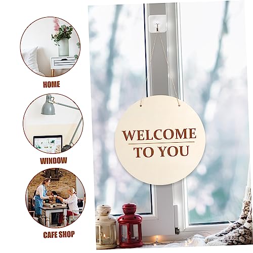 FUNOMOCYA 2 Sets DIY Door Hanging Sign Decorative Wood Plaque Unfinished Wood Crafts Blanks Hanging Wood Plaques for Crafts Blank Flags Wood Signs FUNOMOCYA
