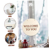 FUNOMOCYA 2 Sets DIY Door Hanging Sign Decorative Wood Plaque Unfinished Wood Crafts Blanks Hanging Wood Plaques for Crafts Blank Flags Wood Signs FUNOMOCYA