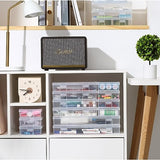 novelinks Stackable Plastic Clear Storage Box Containers with Latching Lid - Art Craft Supply Organizer Storage Containers for Pencil Box, Lego, novelinks