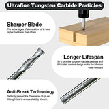 FivePears Up Cut Spiral Router Bit for CNC, 1/4 inch Cutting Diameter and 1 inch Cutting Length 1/4 inch Shank Carbide End Mill Router Bit for Wood FIVEPEARS