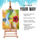 U.S. Art Supply Medium Tabletop Wooden H-Frame Studio Easel - Artists Adjustable Beechwood Painting and Display Easel, Holds Up To 27" Canvas, US Art Supply