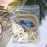 yueton 36PCS 3 Styles Nautical Themed Unfinished Wood Cutouts Wood Slices Wood Chips, Sailboat Rudder Anchor Wooden Cutouts, Wooden Hanging yueton