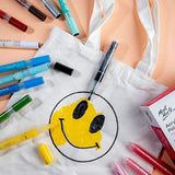 MONT MARTE Broad Tip 3mm Acrylic Paint Pens Signature 24pc, Vibrant And Opaque Acrylic Based Ink, DIY, Design, Decorate and Draw On Canvas, Glass, MONT MARTE