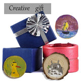 Unfinished Natural Wooden Slices 40 Pcs 3.2-4 Inch Wood Circles for Crafts DIY Christmas Ornament Craft Wood Kit with Bit,Blank Round Wood Slice with KXEXK