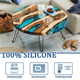 Lallisa 24 Inch Extra Large Resin Table Molds Round Epoxy Resin Molds Set with Metal Frame 3 Hairpin Legs for Table Epoxy Resin Table Mold Epoxy Lallisa