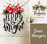 ilauke 14 Inch Wood Circles for Crafts, 4Pcs Blank Wooden Rounds Discs, 1/4 Inch Thick Wood Rounds for Crafts, Door Hangers, Wood Signs, Painting, ilauke