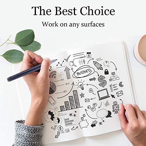 NAWOD Paint Pens White Black Acrylic Marker 6 Pack, Acrylic Permanent Marker, White Paint Pens for Rock Ceramic Wooden Leather Glass Painting Metal NAWOD