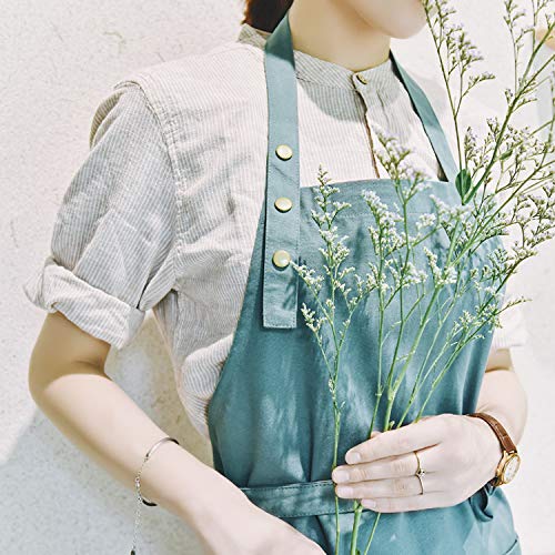 MORNITE Art Aprons for Painting Pottery Ceramics, Mens Women Kitchen Cooking Aprons Waterproof Green MORNITE