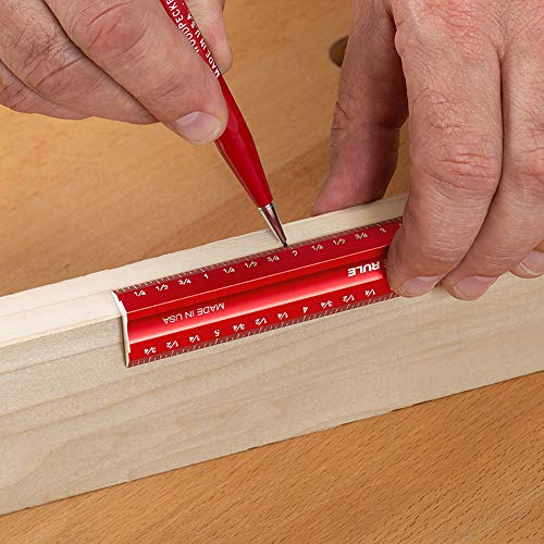 Woodworkers Edge Rule Set - Inch + Edge Rule Rack-It and 4 Stop Woodpeckers