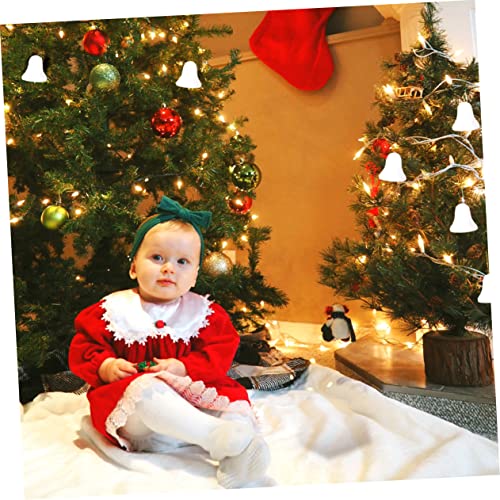 KALLORY 160 pcs Ring The Bell Unfinished Christmas Hanging Pendant Model Hanging Bell Graffiti Lovely Christmas Pendants Decorations for Home KALLORY