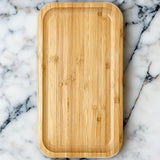 Bam&Boo Natural Bamboo Serving Tray Minimalist Rectangular — Food, Storage, Decor for Breakfast, Parties, Weddings, Picnics (11.5" x 6") Bam & Boo