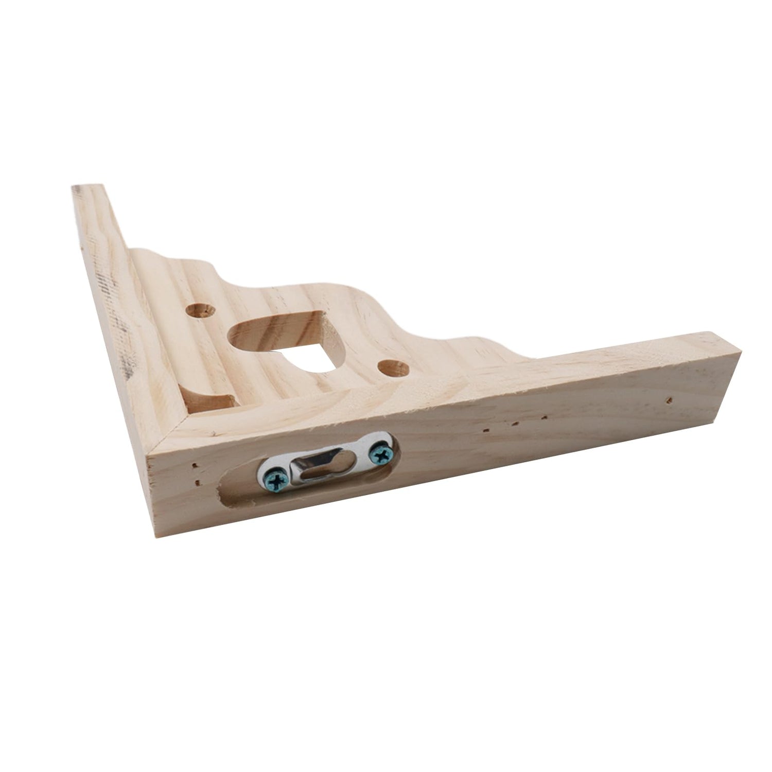 Antrader 2PCS Wooden Shelf Brackets,8" Wall Mount Natural Wood Bracket,Solid Bracket Shelf Supports Kits Antrader