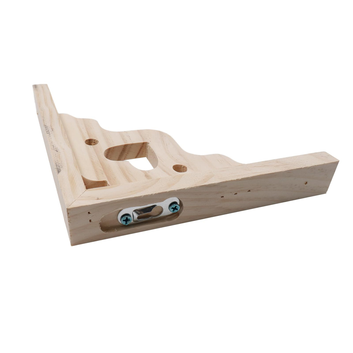 Antrader 2PCS Wooden Shelf Brackets,8" Wall Mount Natural Wood Bracket,Solid Bracket Shelf Supports Kits Antrader