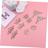 ABOOFAN 10 Pcs Natural Wood Slices Unfinished Natural Wood Slice Crown Pattern Slices Pendant Wooden Mix ABOOFAN