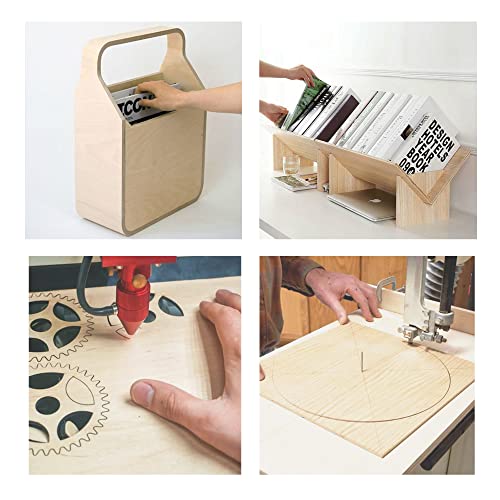 Plywood Sheet Board Squares, A Grade, 12 x 12 inch, 1/4 inch Thick, Pack of 5 Unfinished Wood for Crafts Basswood by Craftiff Craftiff