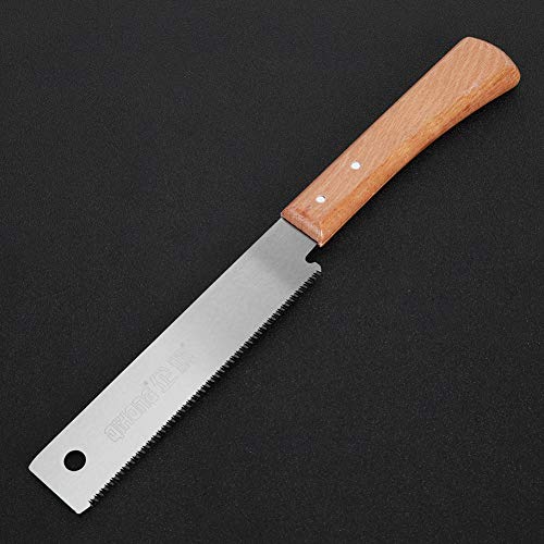Small Hand Saw, Woodworking Flush Cut Trim Saw Wood Handle Household Flush Cutting Tool 12in Sawtooth Length Approx 143mm Full Length Approx 300mm Hyuduo