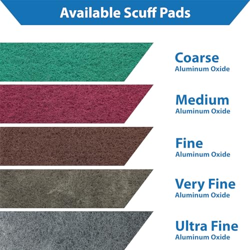 TJR® Scuff Pads 10-Pack – Non-Woven Fleece Buffing Pads for Automotive, Autobody – Multipurpose 6 x 9 Inch Scouring Pad – Tear Resistant Wet and Dry TJR