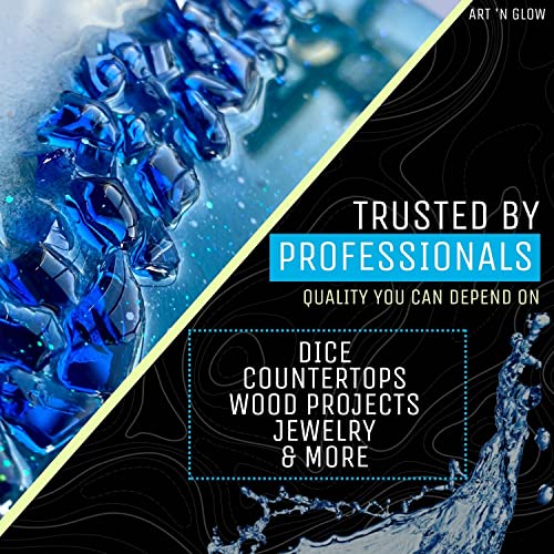 Art ‘N Glow Epoxy Resin for Clear Casting and Coating - 1 Gallon Kit - Perfect for Molds, Crafts, Tumblers, Jewelry, Wood - Food Safe, Non Yellowing, Art 'N Glow