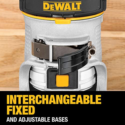 DEWALT Router Fixed/Plunge Base Kit, Variable Speed, 1.25-HP Max Torque (DWP611PK) DEWALT