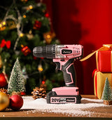 AVID POWER 20V MAX Lithium lon Cordless Drill Set, Power Drill Kit with Battery and Charger, 3/8-Inch Keyless Chuck, Variable Speed, 16 Position and AVID POWER