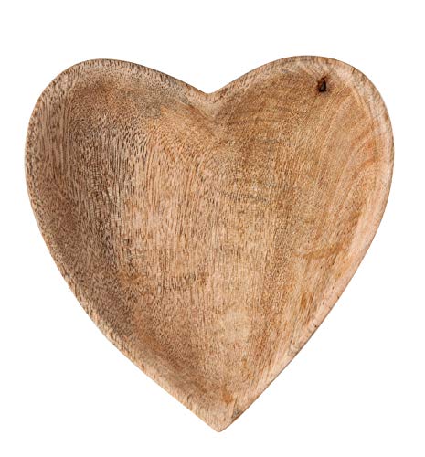 Bloomingville Mango Wood Heart Shaped Bowl Brown, 1 Count (Pack of 1) - WoodArtSupply