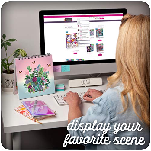 Sticker & Chill Sticker Book for Adults – 800+ Repositionable Clings Create Designs on 10 Spiral Bound Scene Pages – Easy, Fun & Stress Relieving Craft Crush