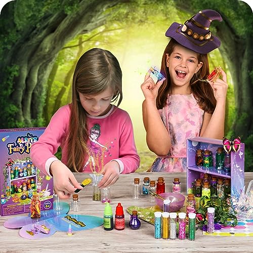 Alritz Fairy Polyjuice Potion Kits for Kids, 20 Bottles Magic DIY Mixies Potions, Christmas Decorations Creative Crafts Toys for Girls 6 7 8 9 10 Alritz