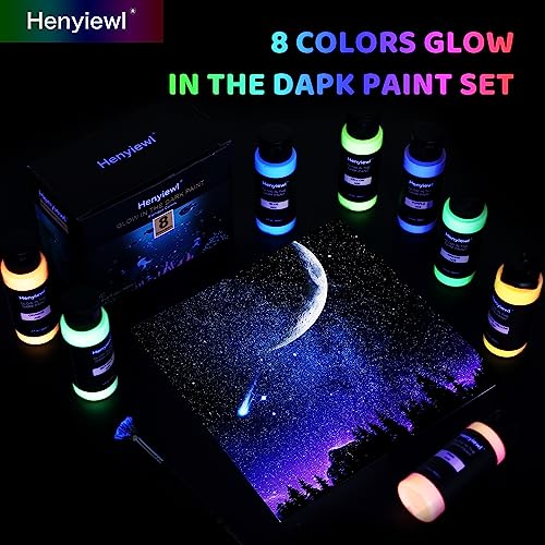 Airbrush Paint, Henyiewl 28 Colors Airbrush Paint Set (30 ml/1 oz), Opaque  & Water-based Acrylic Air Brush Paint Kit Includes Metallic and Neon