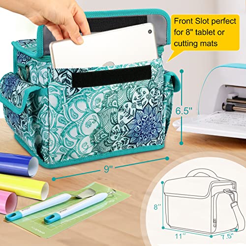 LLYWCM Carrying Case for Cricut Explore Air - Portable Tote Bag Compatible with Cricut Maker, Accessories Storage for Cricut Pens and Basic Tool Set