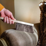 11.2" Hand Broom Soft Bristles Cleaning Brush, Dusting Brush with Wooden Handle, Handheld Car Broom, Small Counter Dust Brush, Bench Brush, Clothes Harrison Greys
