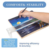 Falling in Art 17Inches Artist Leaning Bridge Hand Rest, Transparent Acrylic Wrist Leaning Bridge with Adjustable Height, Art Drawing Tool for Falling in Art
