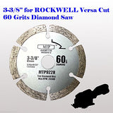 MTP 3X 3-3/8-inch Diamond/Wood/Metal Circular Saw Blade for Rockwell Versacut Versa Cut Rk3440k, Makita 3-3/8" Cordless Sh01w 12v Tile Grout MTP