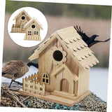 BESPORTBLE 2pcs Creative Bird Nest Decoration Bird House Cage Handcrafted Birdhouse Natural Wood Birdhouse Unfinished Bird Houses Unfinished Wood BESPORTBLE