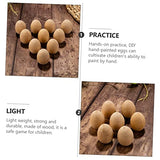 COHEALI 60 pcs Easter Eggs Unfinished Wooden Eggs White Wooden Eggs Unfinished Unpainted Wooden Eggs Wooden Hen Eggs Wood Eggs for Crafts Paint kit COHEALI