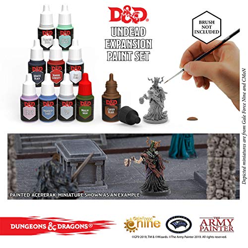 The Army Painter D&D: Undead Paint Set - Nolzur's Marvelous Pigments Miniature Painting Kit with Acererak Miniature - WoodArtSupply