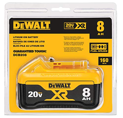 DEWALT 20V MAX* XR Battery, 8.0-Ah (DCB208) DEWALT