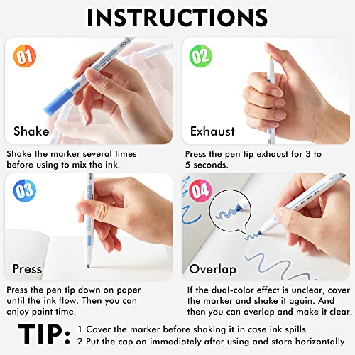 Shuttle Art Double Line Outline Markers, 40 Colors Squiggles Shimmer Markers Set, Self Outline Metallic Marker Pens for Art, Drawing, Doodling, Card Shuttle Art