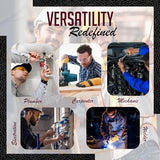 RISING STAR 100% GENUINE BROWN LEATHER TOOL POUCH WITH BELT- MINI TOOL BAG FOR NAILS, HAMMER, PILERS & TAPE MEASURE HOLDER BEST TOOL POUCH FOR WoodArtSupply