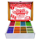 Cra-Z-art Super Jumbo Crayon Bulk Class Pack 200ct 8 Assorted Colors Cra-Z-Art