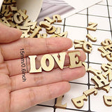 Honbay 104PCS 15mm/0.6inch Wooden Letters, Letter Wood Pieces Wood Slices Wood Chips for DIY Crafts - 26 Letters, 4pcs for Each HONBAY